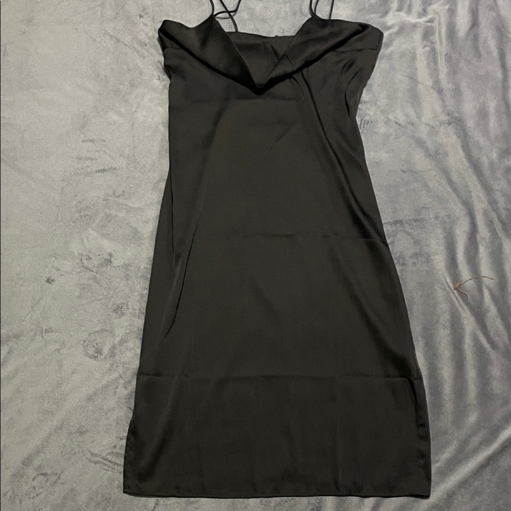 Elegant Black Spaghetti Strap Dress